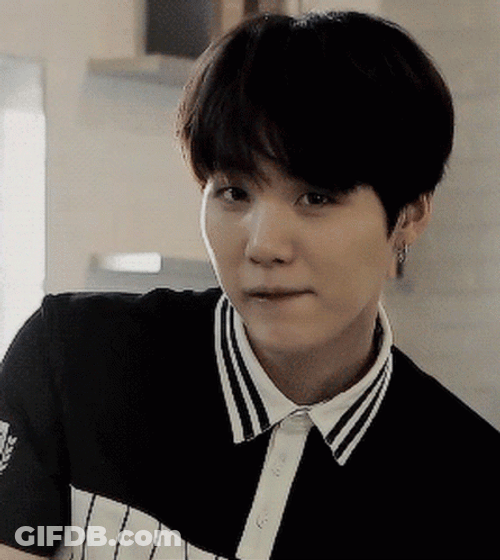 Yoongi Double Finger Heart GIF