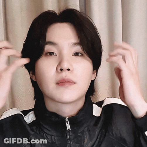 Yoongi Fixing Hair GIF