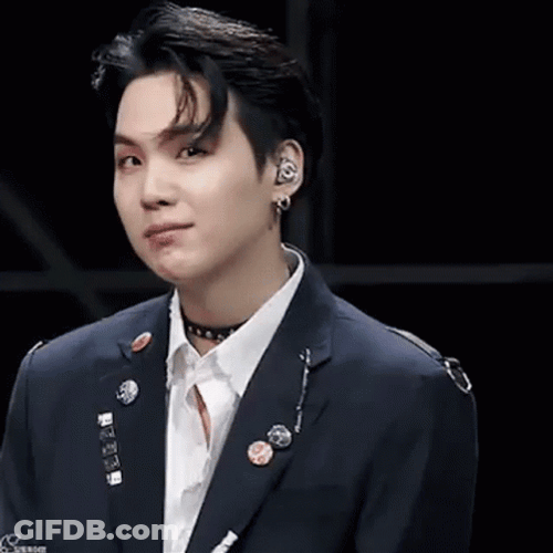 Yoongi Smirk Laugh GIF