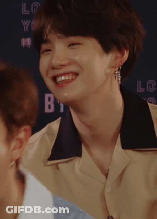Yoongi Wide Smile GIF
