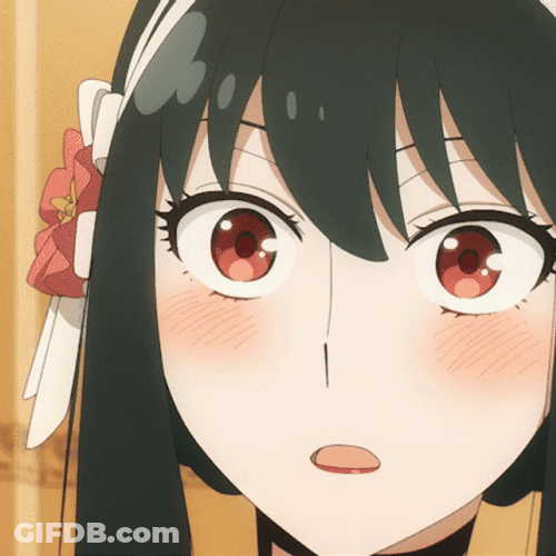 Yor Forger Wide Eyes Startled Reaction GIF