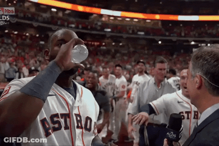 Yordan Alvarez Cooler Shower GIF