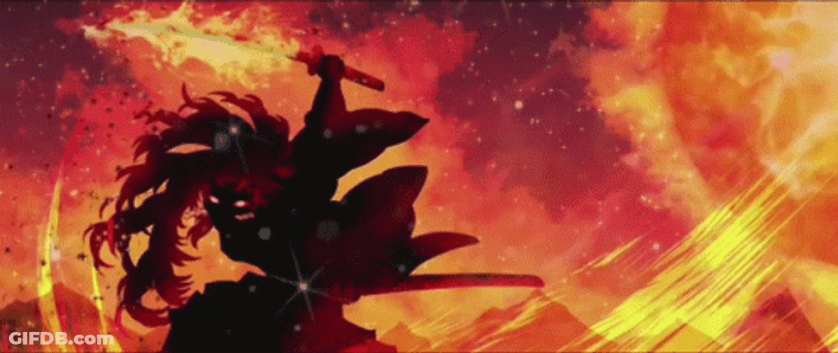 Yoriichi Glowing Sword And Blazing Sun GIF