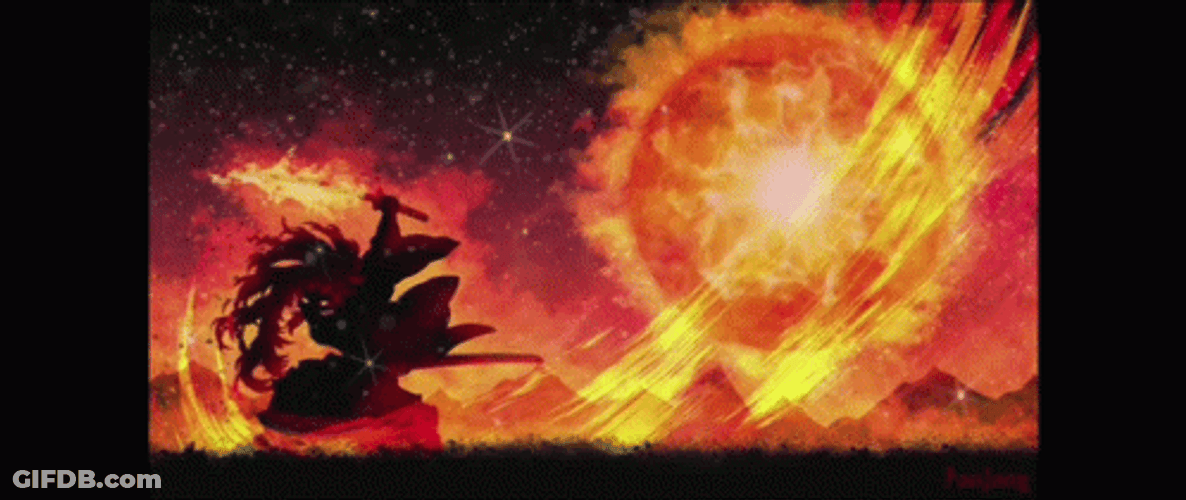 Yoriichi Tsugikuni And Blazing Sun GIF