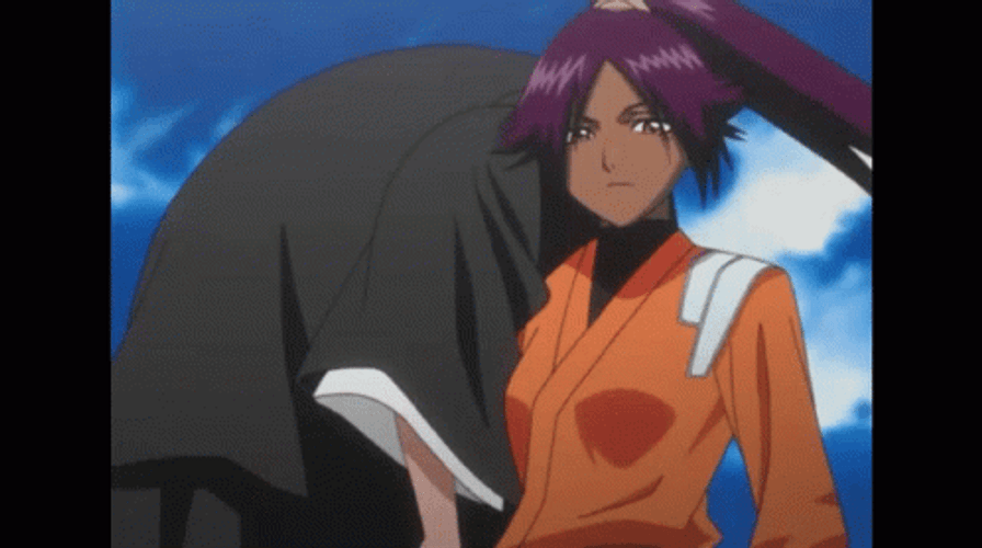 Yoruichi Bleach Anime Lifting Ichigo Kurosaki Body GIF