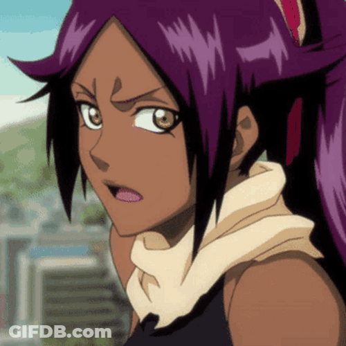 Yoruichi Bleach Anime Pissed Annoyed Reaction GIF