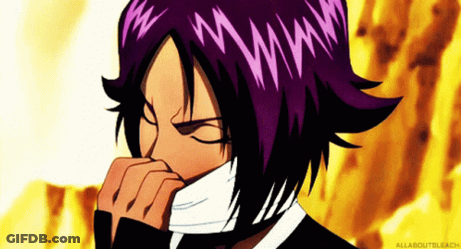 Yoruichi Bleach Anime Shinigami Remove Scarf Band GIF