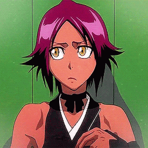 Yoruichi Bleach Anime Thinking Stirring Ramen Noodles GIF