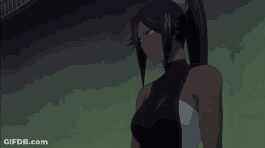 Yoruichi Crossed Arms Confident Bleach Anime GIF