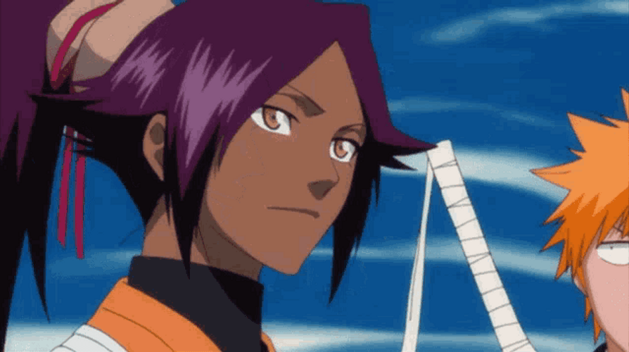 Yoruichi Shihōin Ichigo Kurosaki Funny Scene Bleach Anime GIF