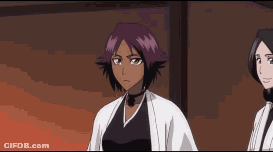 Yoruichi Shihōin Unohana Retsu Bleach Anime GIF