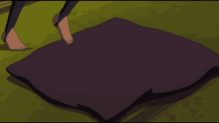 Yoruichi Sitting Japanese Cushion Bleach Anime GIF
