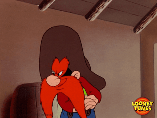 Yosemite Sam Evil Plan Look GIF
