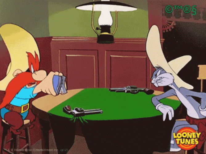 Yosemite Sam Playing Cards GIF