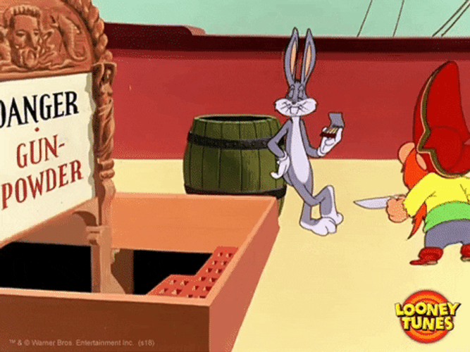 Yosemite Sam Running To Basement GIF