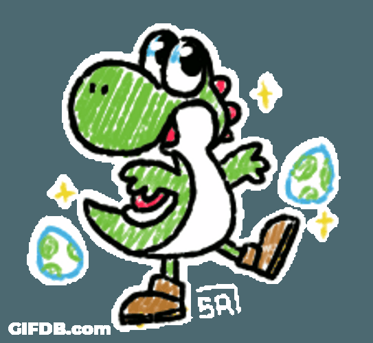 Yoshi Cute Drawing GIF