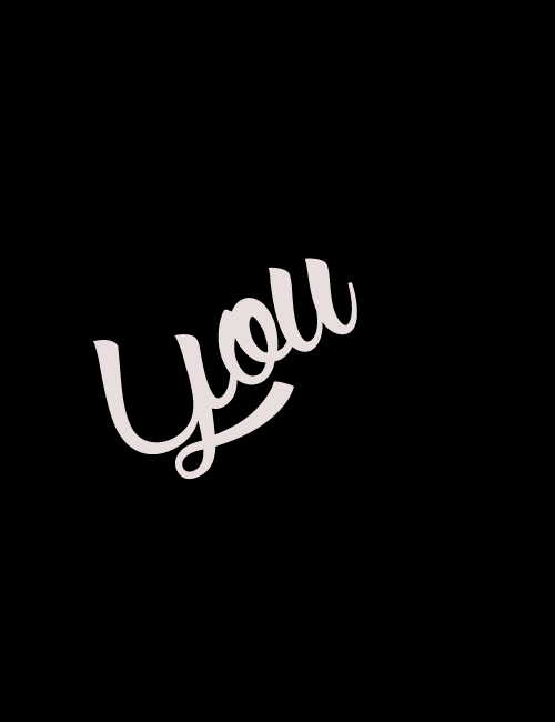 You  And I Cursive Typography GIF