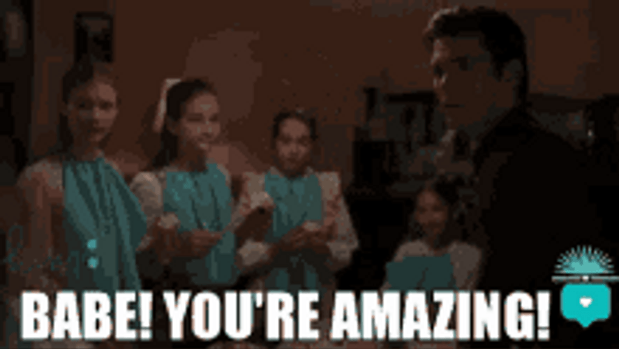 You Are Amazing Woman Complimenting Guy GIF