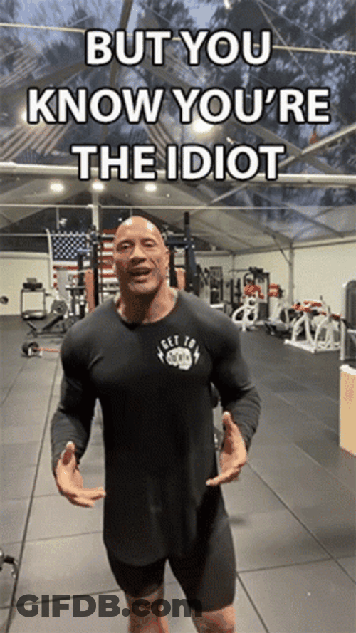You Are An Idiot Dwayne Johnson The Rock GIF