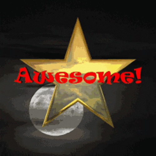 You Are Awesome Golden Star GIF