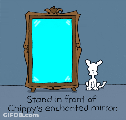 You Are Beautiful Chippy's Mirror GIF