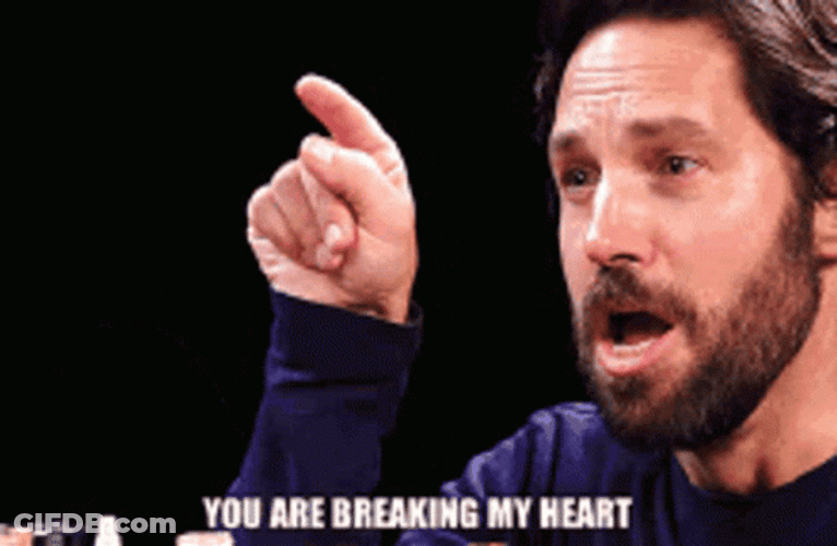 You Are Breaking My Heart Paul Rudd GIF