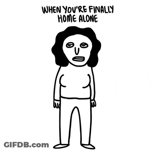 You Are Finally At Home Alone Animation GIF