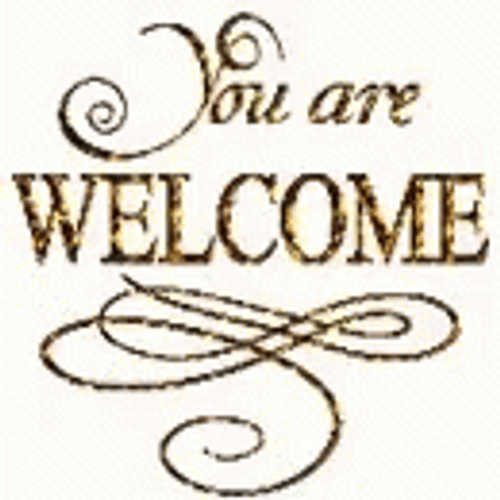 You Are Welcome Calligraphy GIF