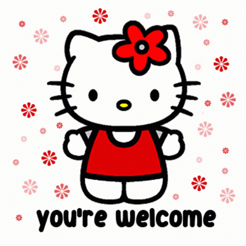 You Are Welcome Hello Kitty GIF