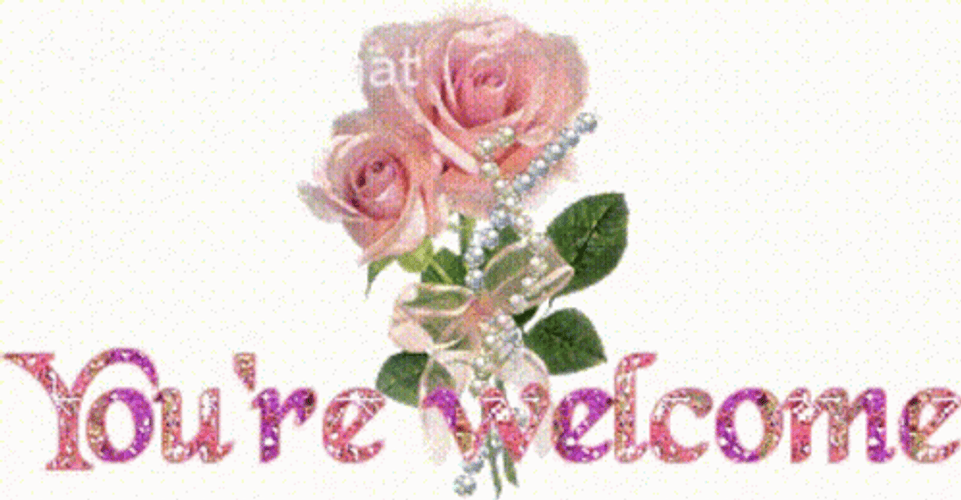You Are Welcome Roses GIF
