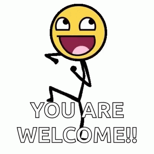You Are Welcome Stick Man GIF