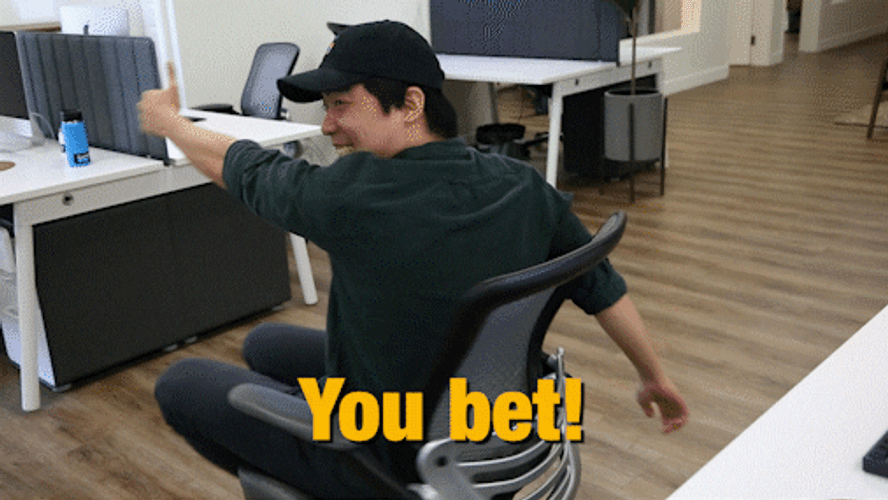 You Betcha Jonni Spinning Chair GIF