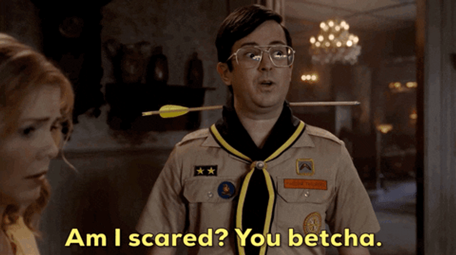 You Betcha Scared Rose Mciver GIF