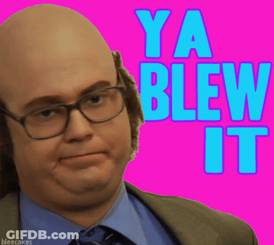 You Blew It Flashing Bald Man GIF