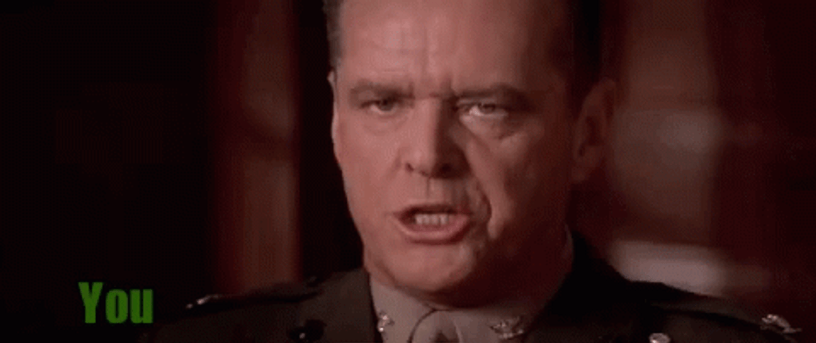 You Can't Handle The Truth Fierce Jack Nicholson GIF