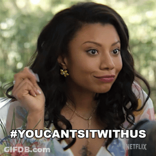 You Cant Sit With Us Gesture GIF
