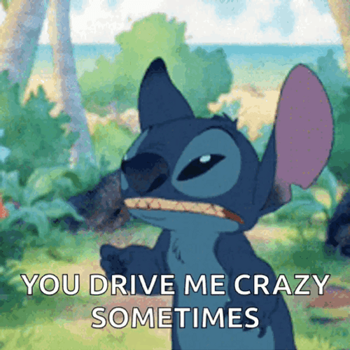 You Crazy Stress Stitch GIF