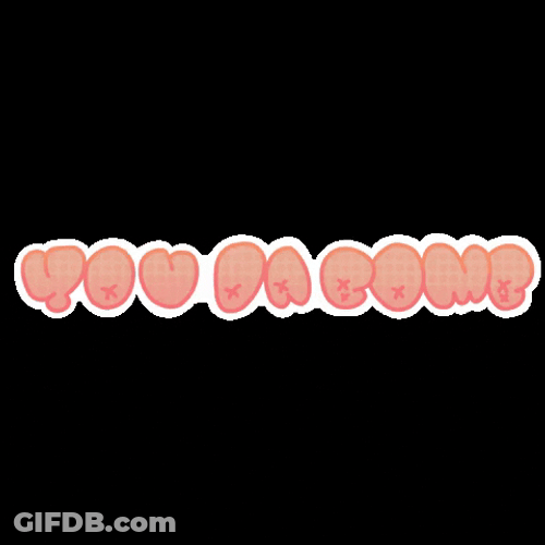 You Da Bomb Pink Bubble Text GIF