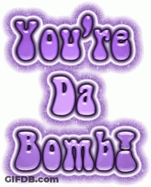 You Da Bomb Purple Text GIF