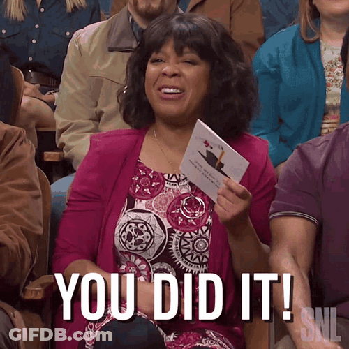 You Did It Cheer Congrats Saturday Night Live GIF