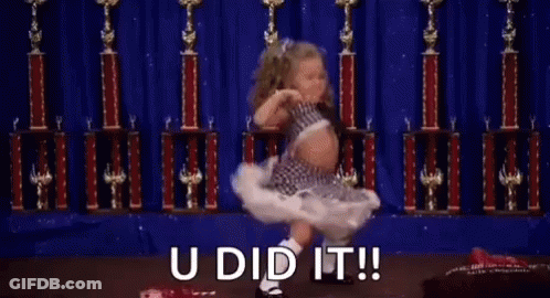 You Did It Happy Dancing Girl Stage Success GIF