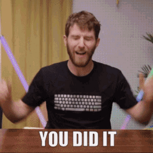 You Did It Idiot Success Happy Confetti Meme GIF