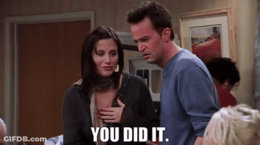 You Did It Proud Monica Geller Friends GIF