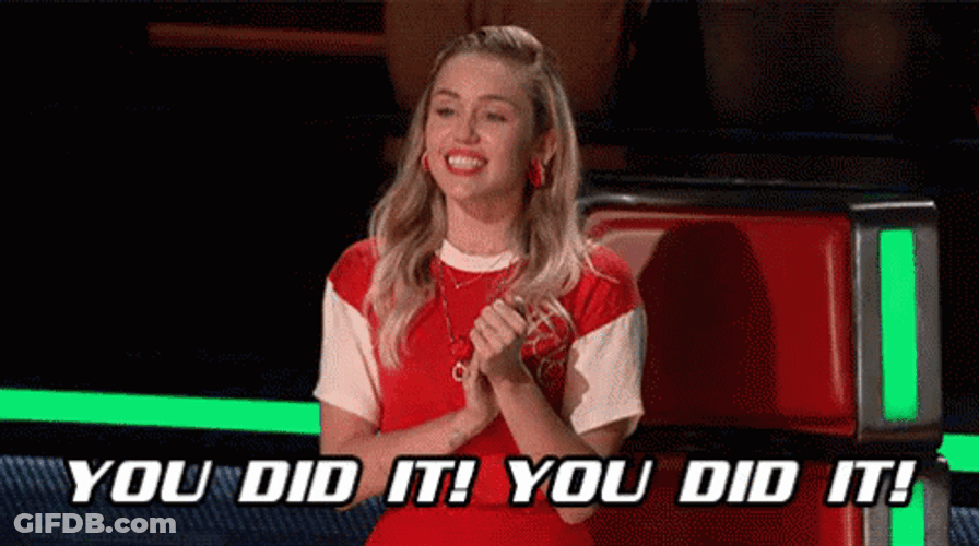 You Did It Thumbs Up Miley The Voice GIF