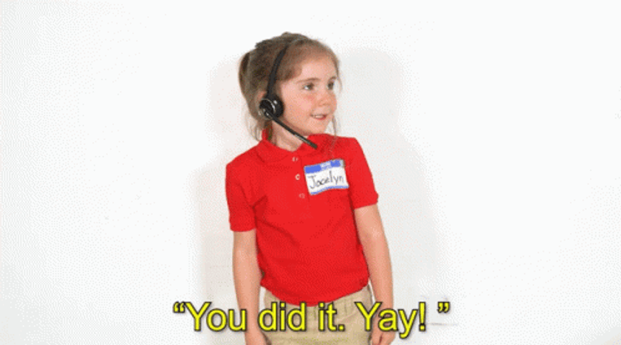You Did It Yay Happy Girl Raising Arms Meme GIF