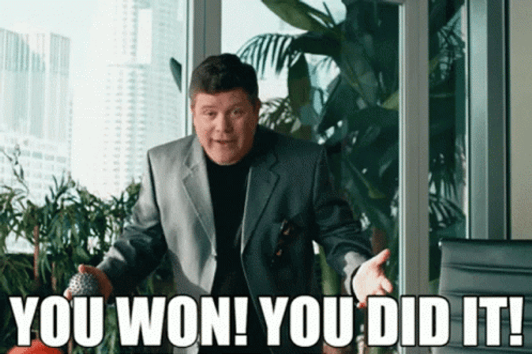You Did It You Won Sean Astin Happy GIF