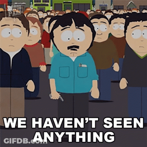 You Didn't See Anything Randy Marsh GIF