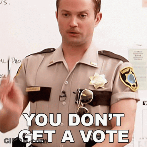 You Don't Get A Vote Reno 911 GIF