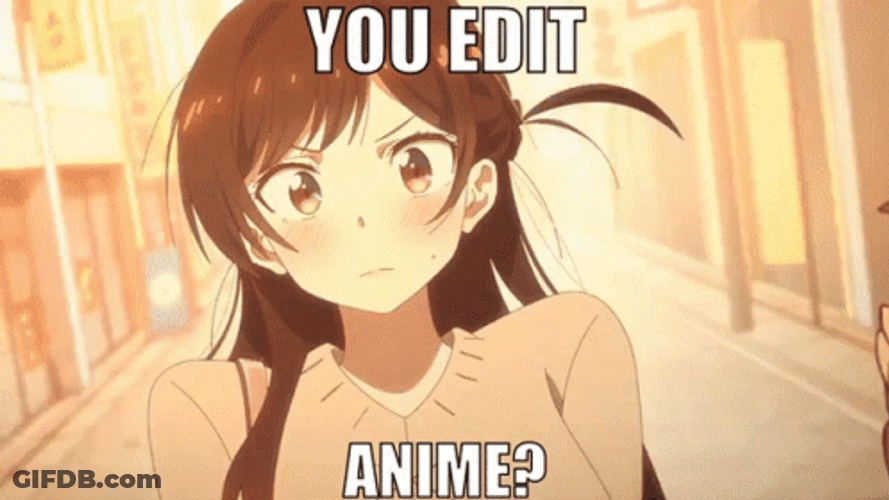 You Edit Anime Stare GIF