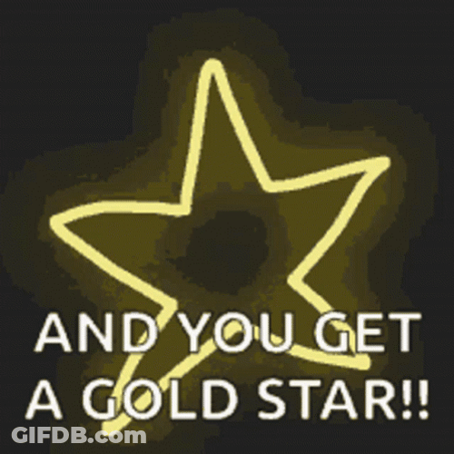 You Get A Gold Star GIF